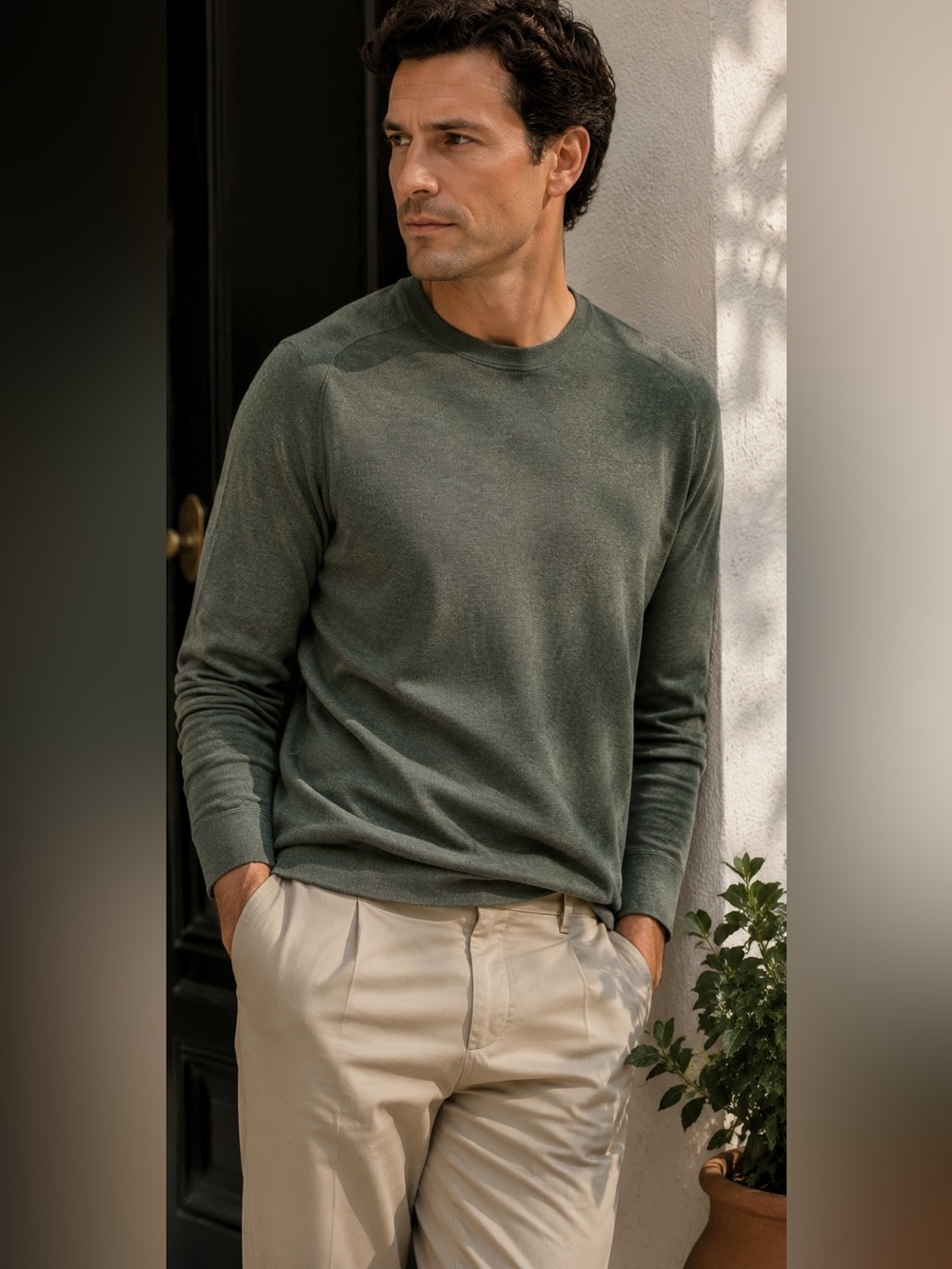 Banana Republic Slub Double-Knit Crew-Neck T-Shirt